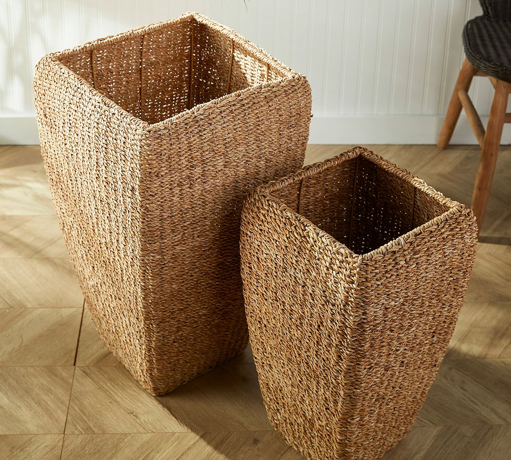Seagrass Square Planters, Set of 2
