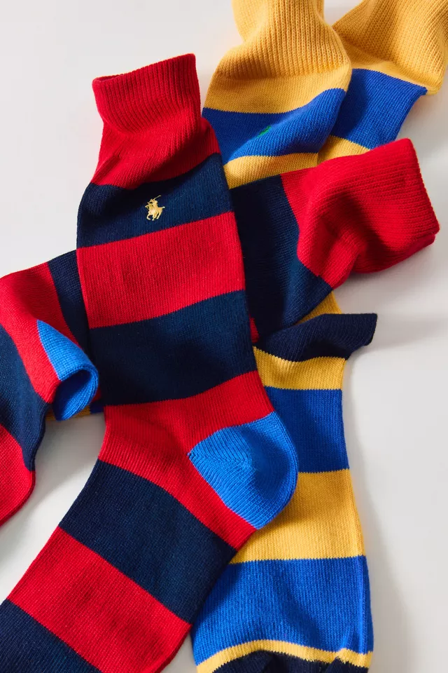 Polo Ralph Lauren Rugby Stripe Crew Sock 2-Pack