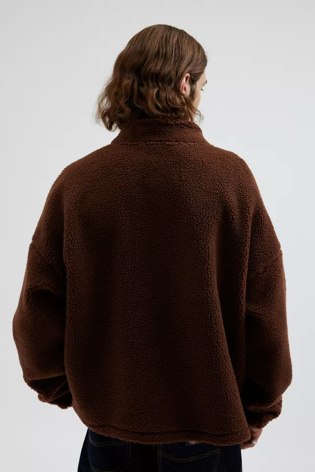 BDG Scotty Chainstitch Fleece Half-Zip Mock Neck Sweatshirt