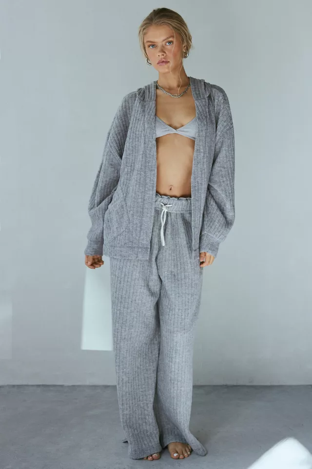 Out From Under Poppy Ribbed Knit Hooded Cardigan