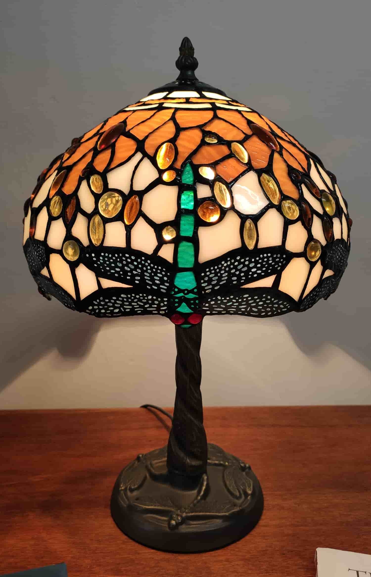 Lampshade with Golden Dragonflies, 25cm