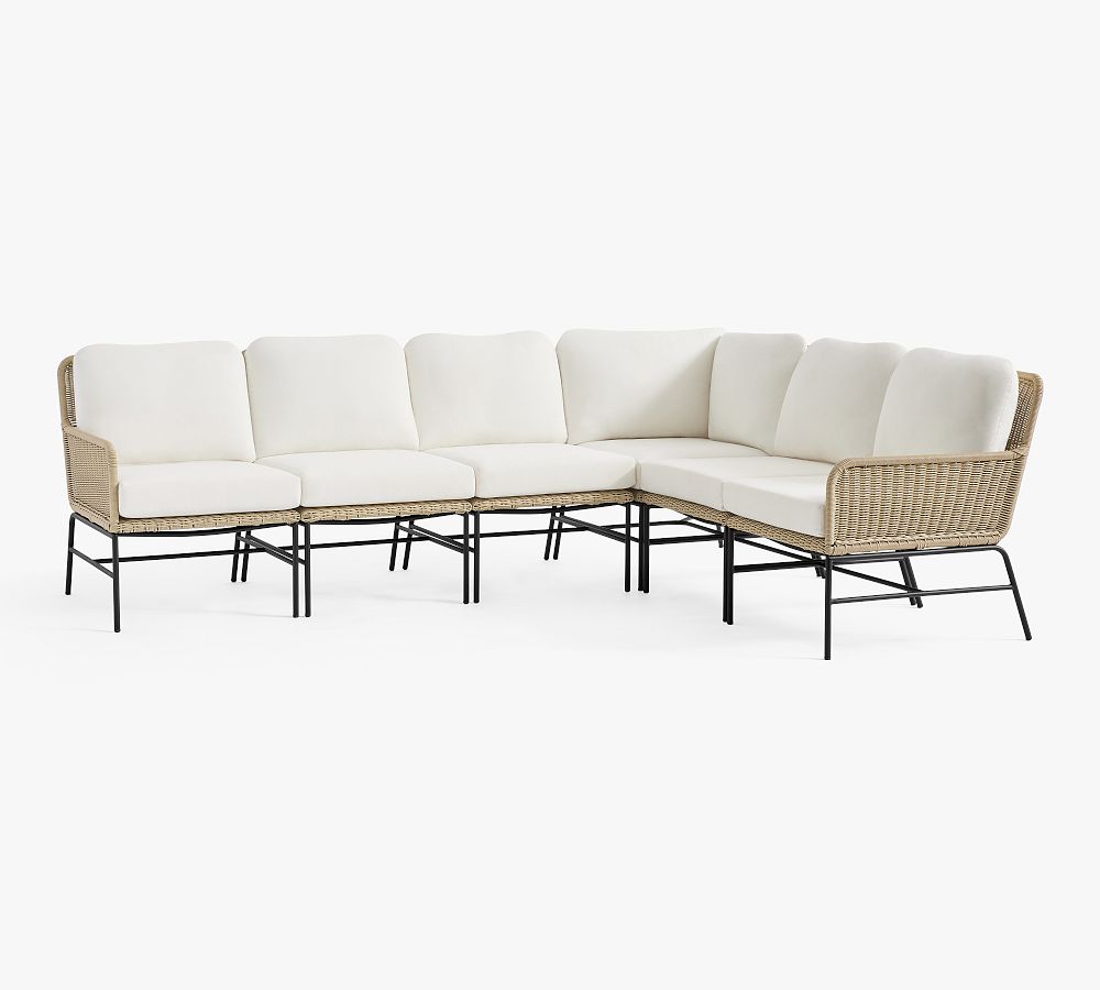 Tulum 6-Piece L-Shaped Outdoor Sectional (128")