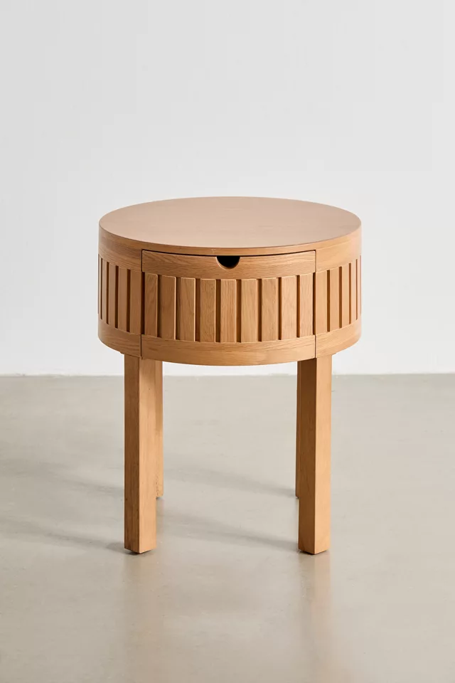 Juliette Fluted Wood Nightstand