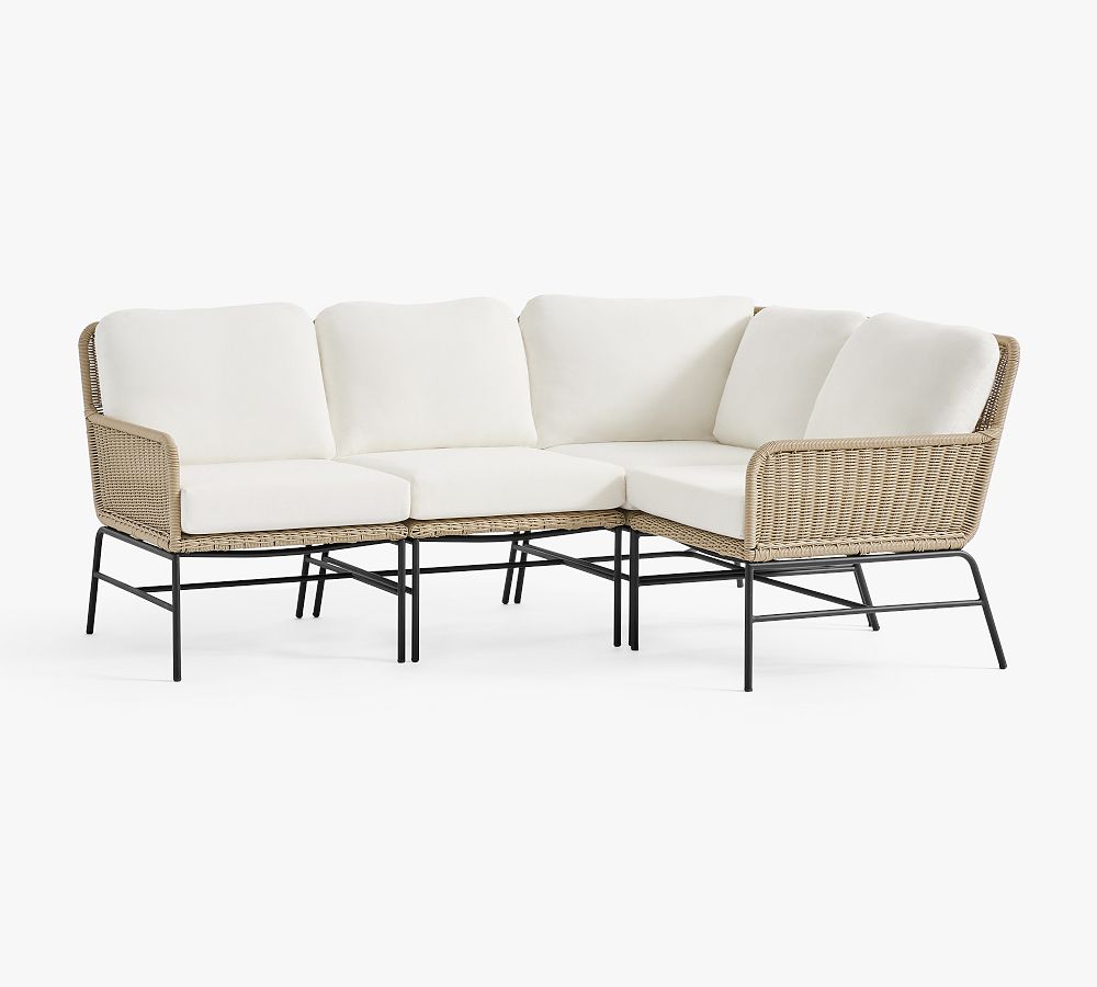 Tulum 4-Piece L-Shaped Outdoor Sectional (96")