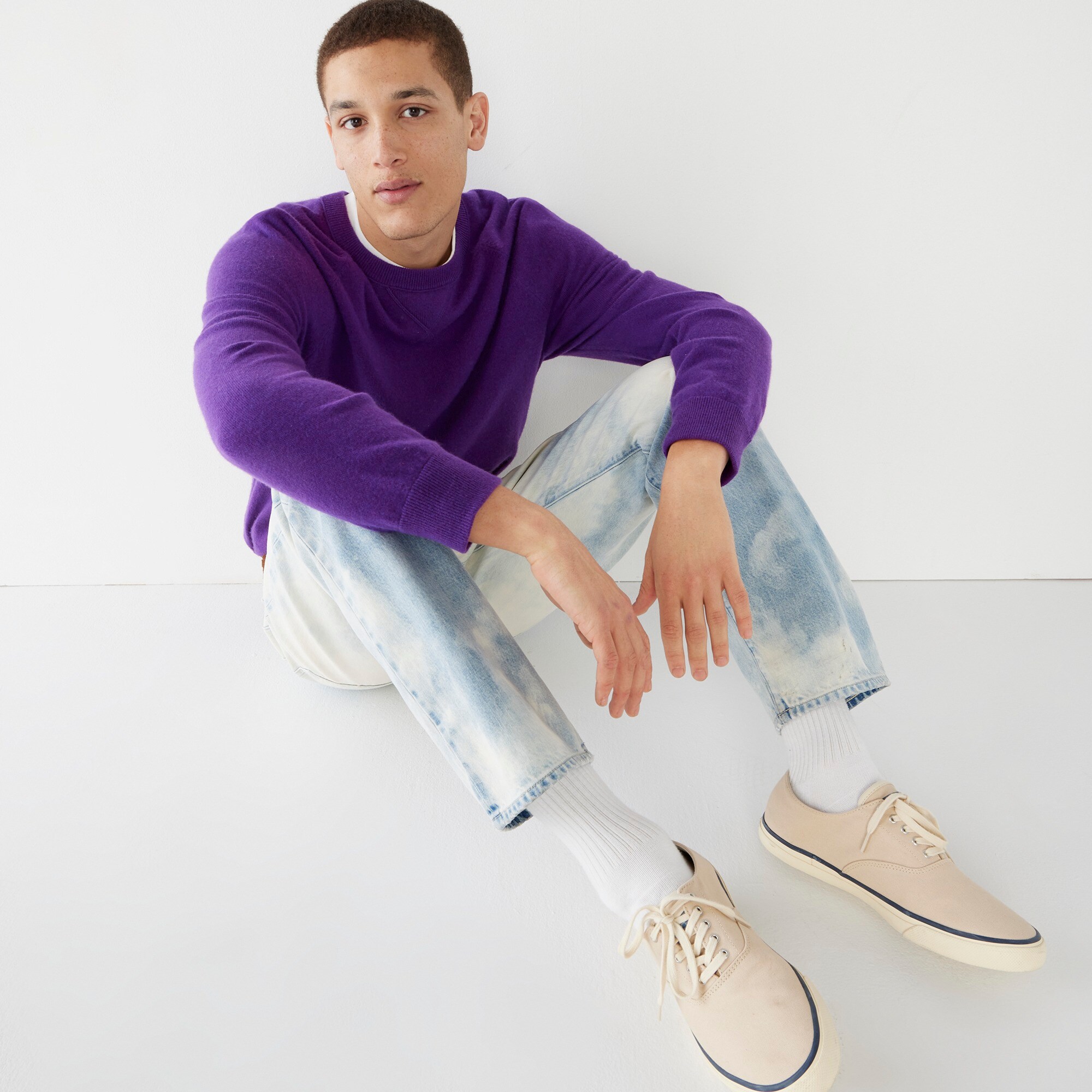 Limited-edition Classic Straight-fit bleached jean in Japanese selvedge denim