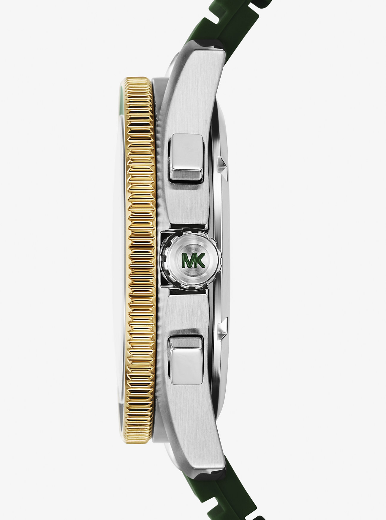 Oversized Maritime Two-Tone and Silicone Watch