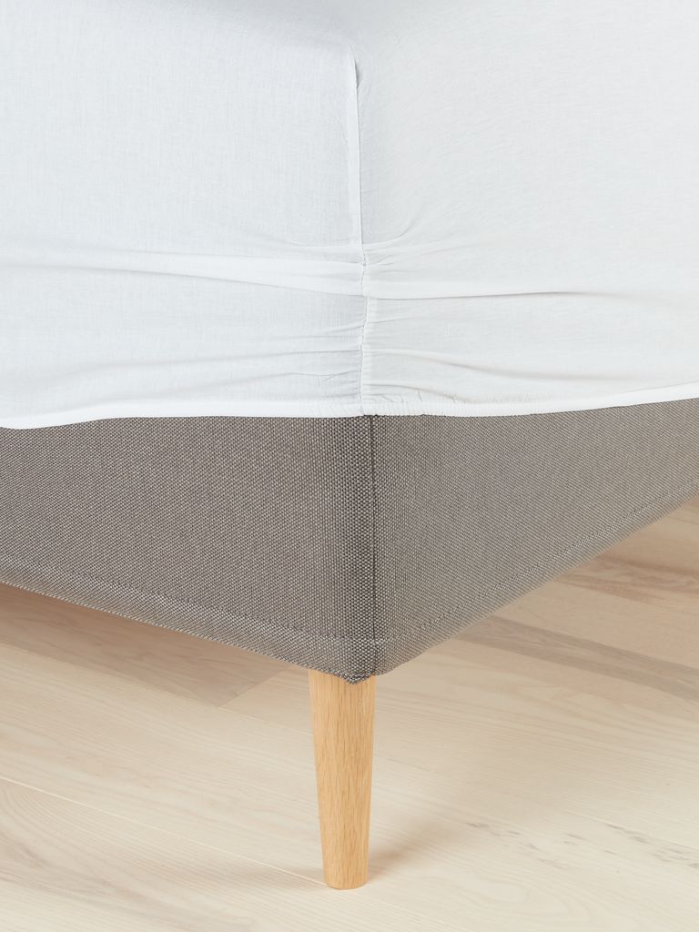 Fitted sheet BENTE Single white