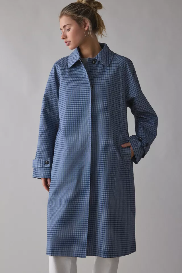 BDG Mikey Gingham Check Trench Coat