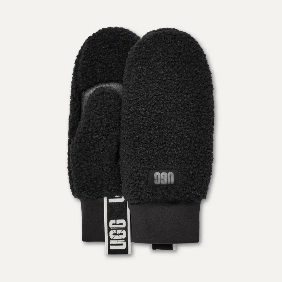 Women's UGGfluff Mitten With Logo Tape