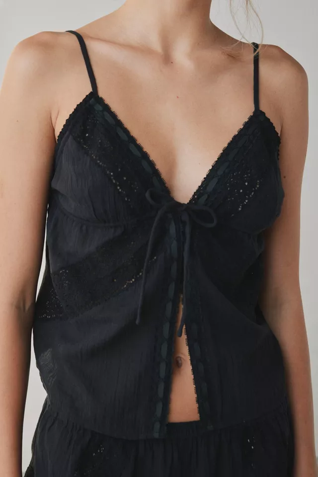 Out From Under Goldie Split-Front Cotton Cami