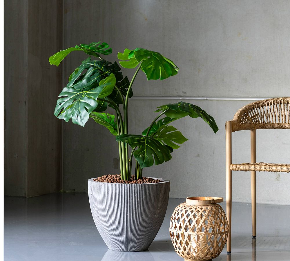 Ridged Short Tapered Cylinder Ficonstone Planter