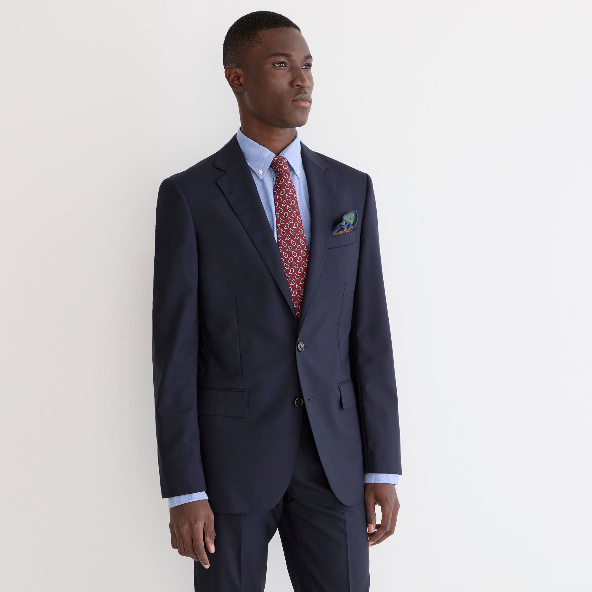Ludlow Slim-fit suit jacket with double vent in Italian wool