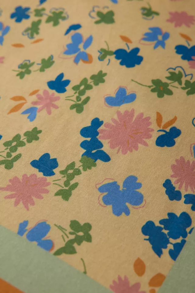 Teagan Floral & Striped Duvet Cover
