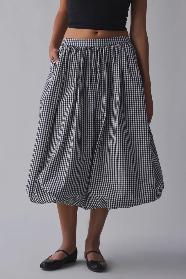Kimchi Blue Maggie Bubble Hem Midi Skirt