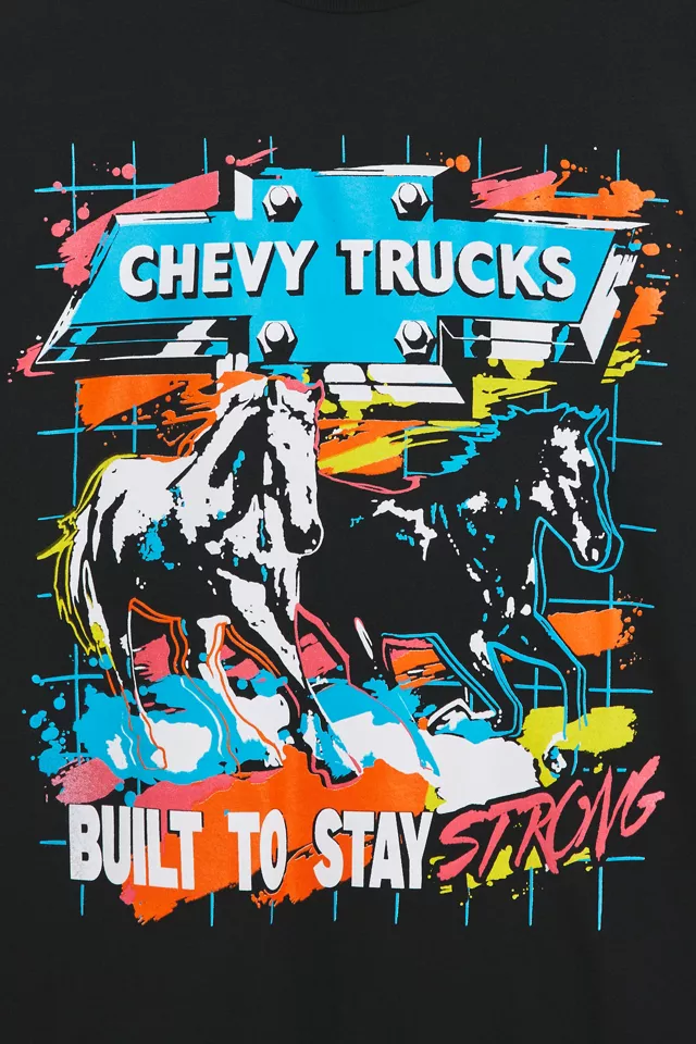 Screen Stars Chevy Trucks Built To Stay Graphic Tee