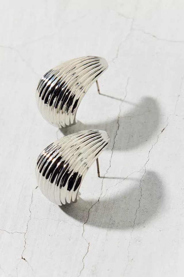 Textured Dome Statement Earring