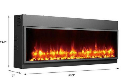 Dynasty 63-In Built-In Electric Fireplace