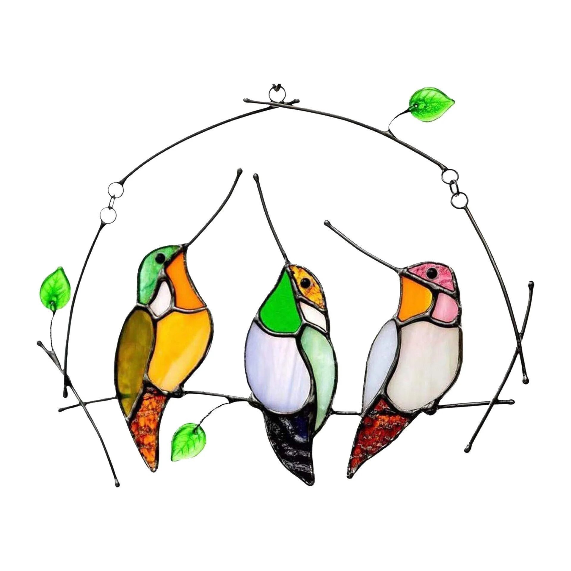 凄櫨 Last Day 70% OFF-Birds Stained  Window  Panel Hangings氏
