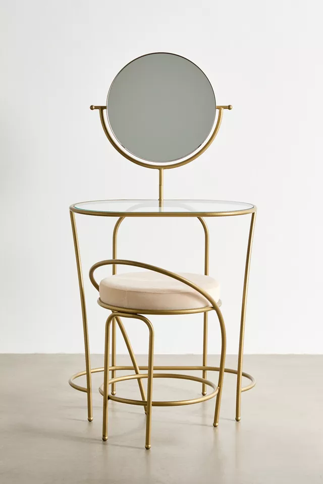 Marina Iron Vanity & Stool Set