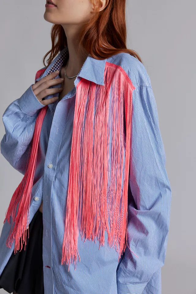 ReMADE By UO Fringe Button Down Shirt