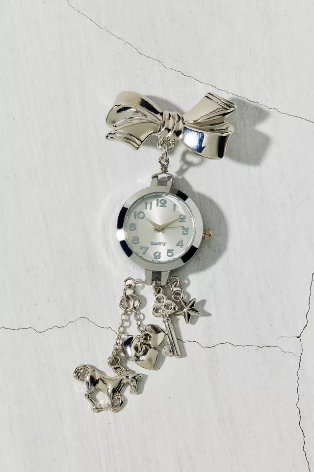 Bow Charms Watch Brooch