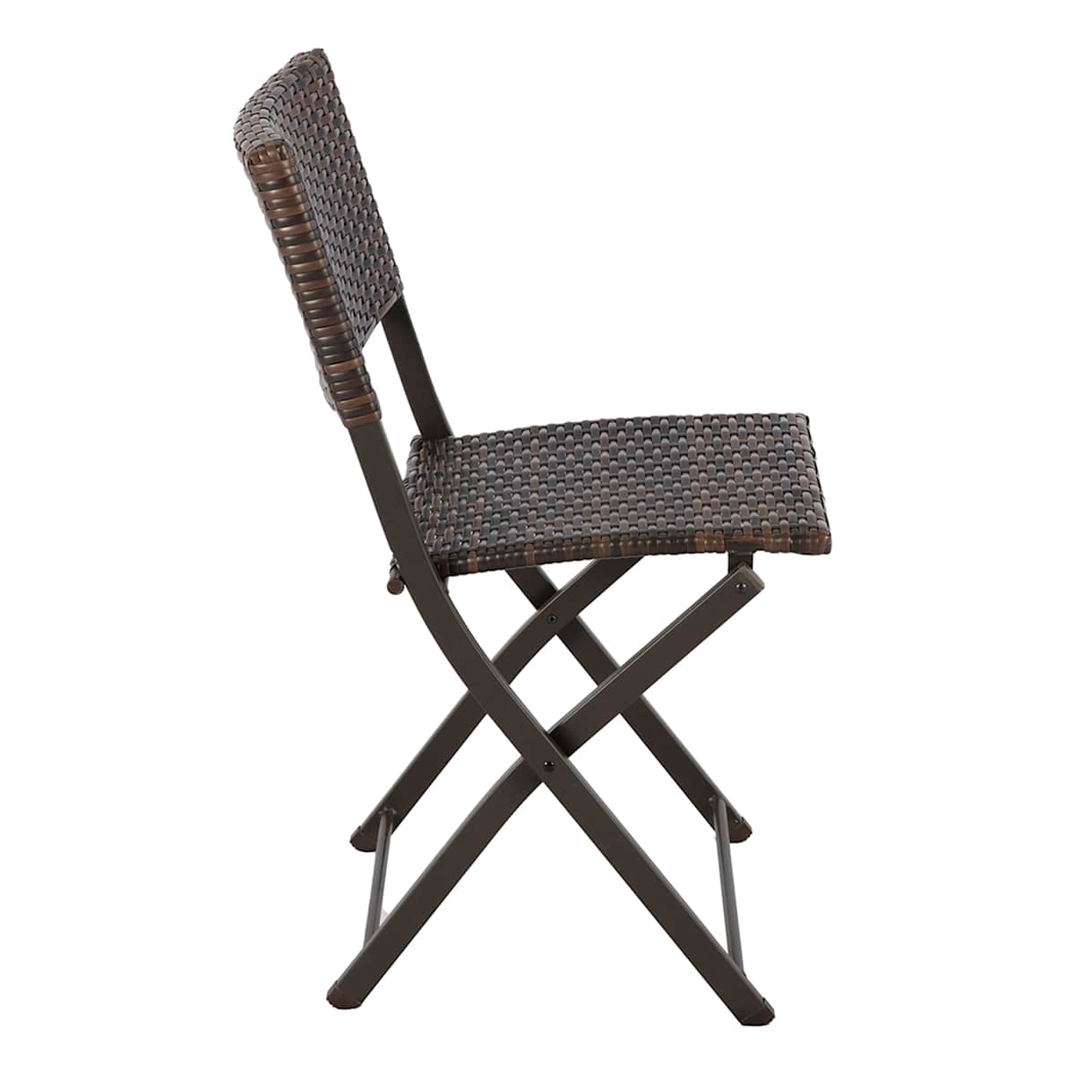 Hampton Wicker Patio Folding Chair, Brown