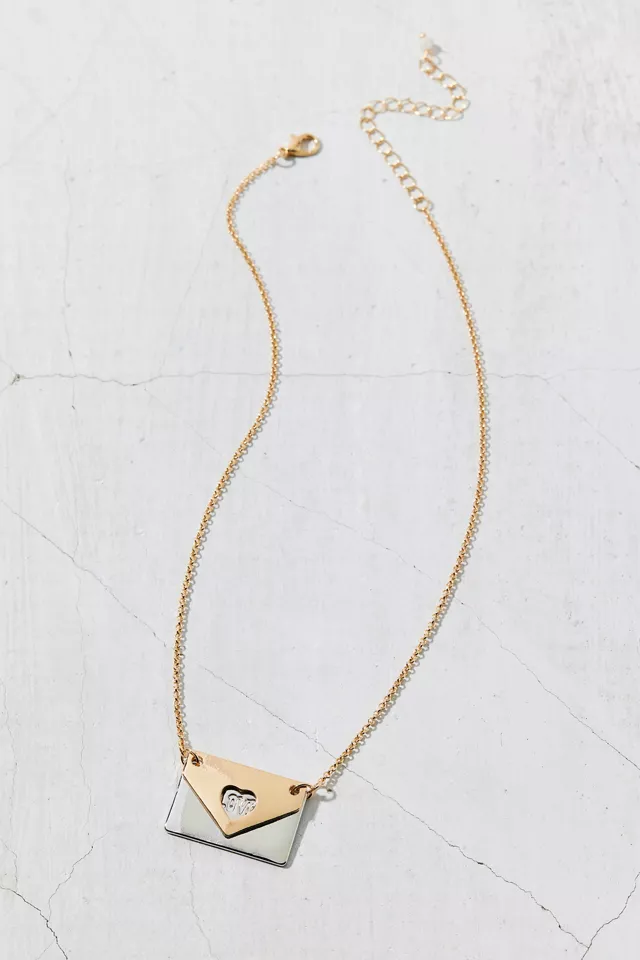 Love Letter Mixed Metal Charm Necklace