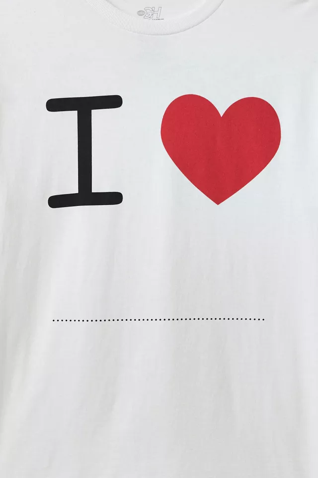 I Love Blank Graphic Tee