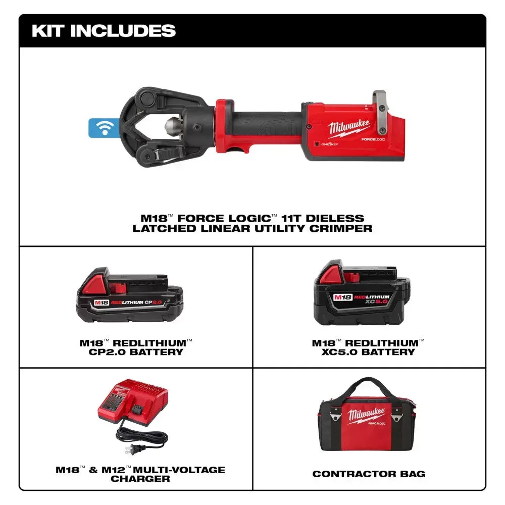 Milwaukee 2876-22 M18 FUEL 18V FORCE LOGIC 11T Dieless Linear Utility Crimper