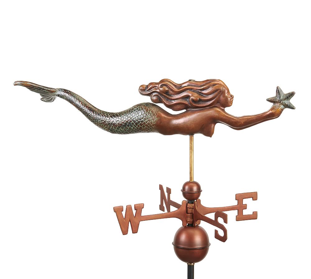 Mermaid Multi-Color Patina Weathervane