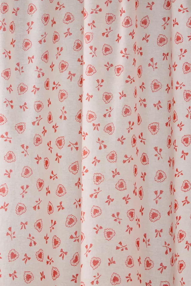 Sweetheart Ditsy Patterned Shower Curtain