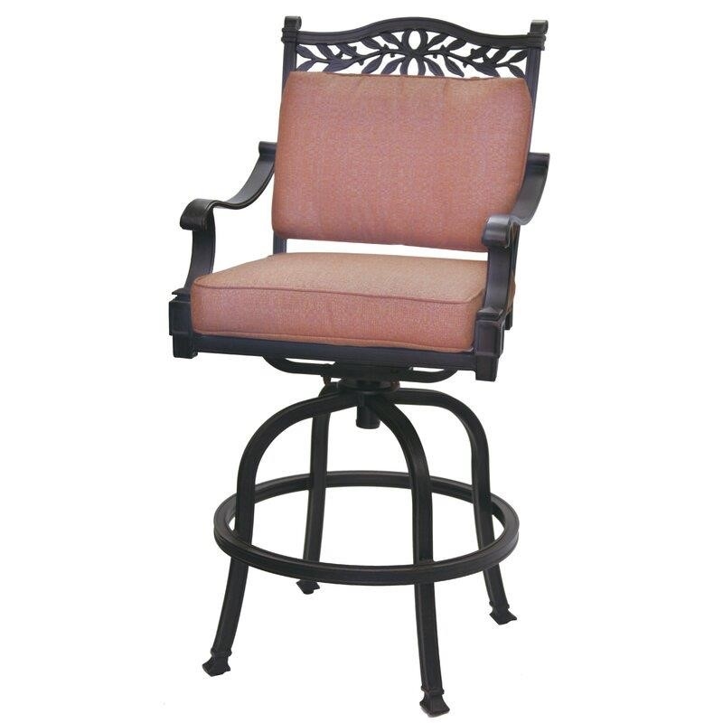 Carruthers Round 4 - Person 42'' Long Bar Height Dining Set with Cushions
