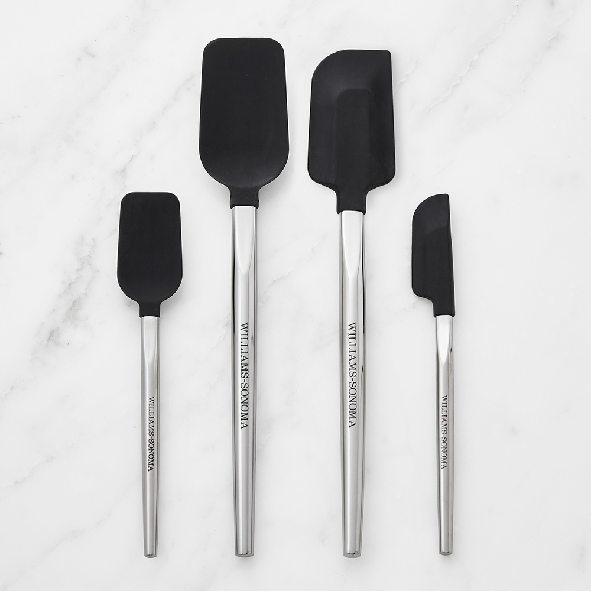 Ultimate Silicone Spatulas with Stainless-Steel Handle, Set of 4