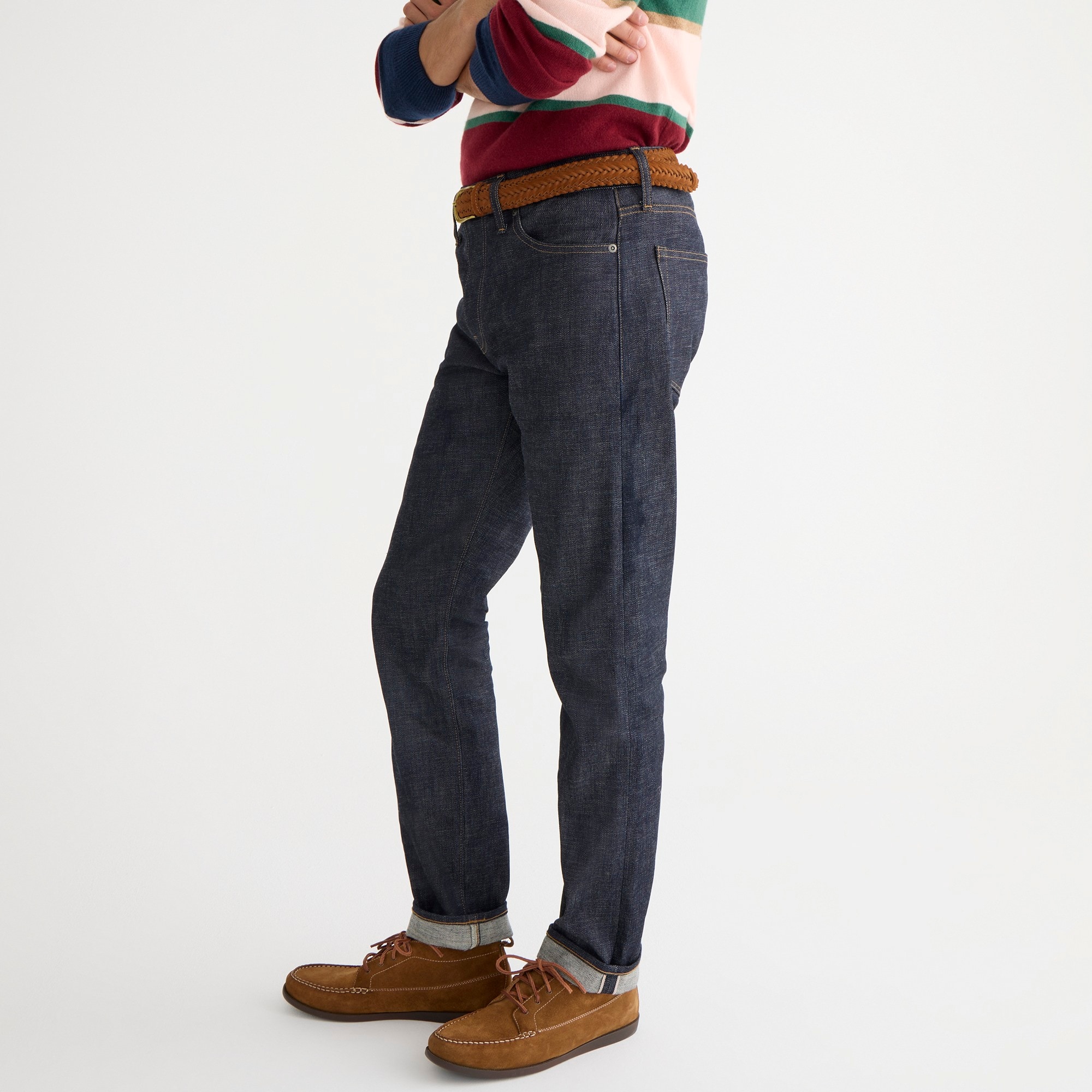 770 Straight-fit stretch jean in indigo raw selvedge Japanese denim