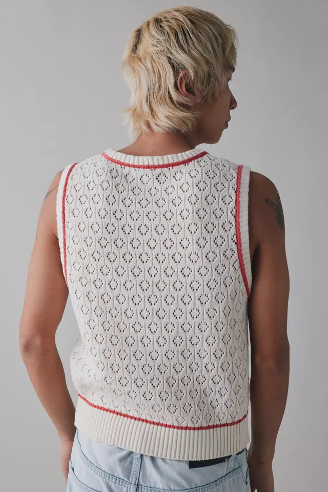 UO Brayden Pointelle Sweater Vest