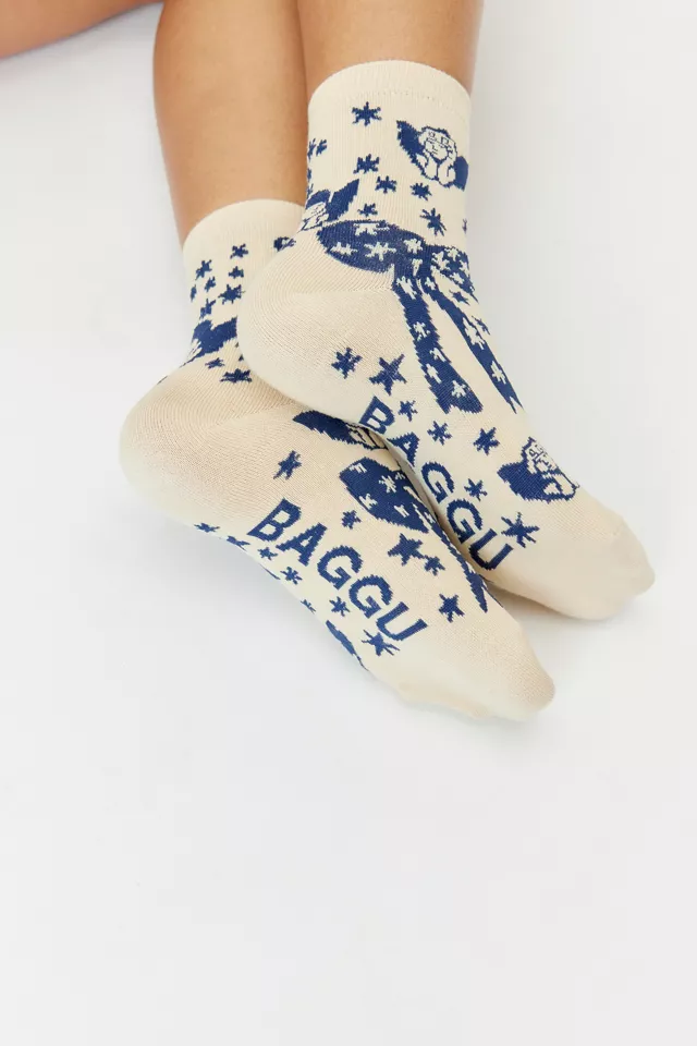 BAGGU Cherub Bows Crew Sock
