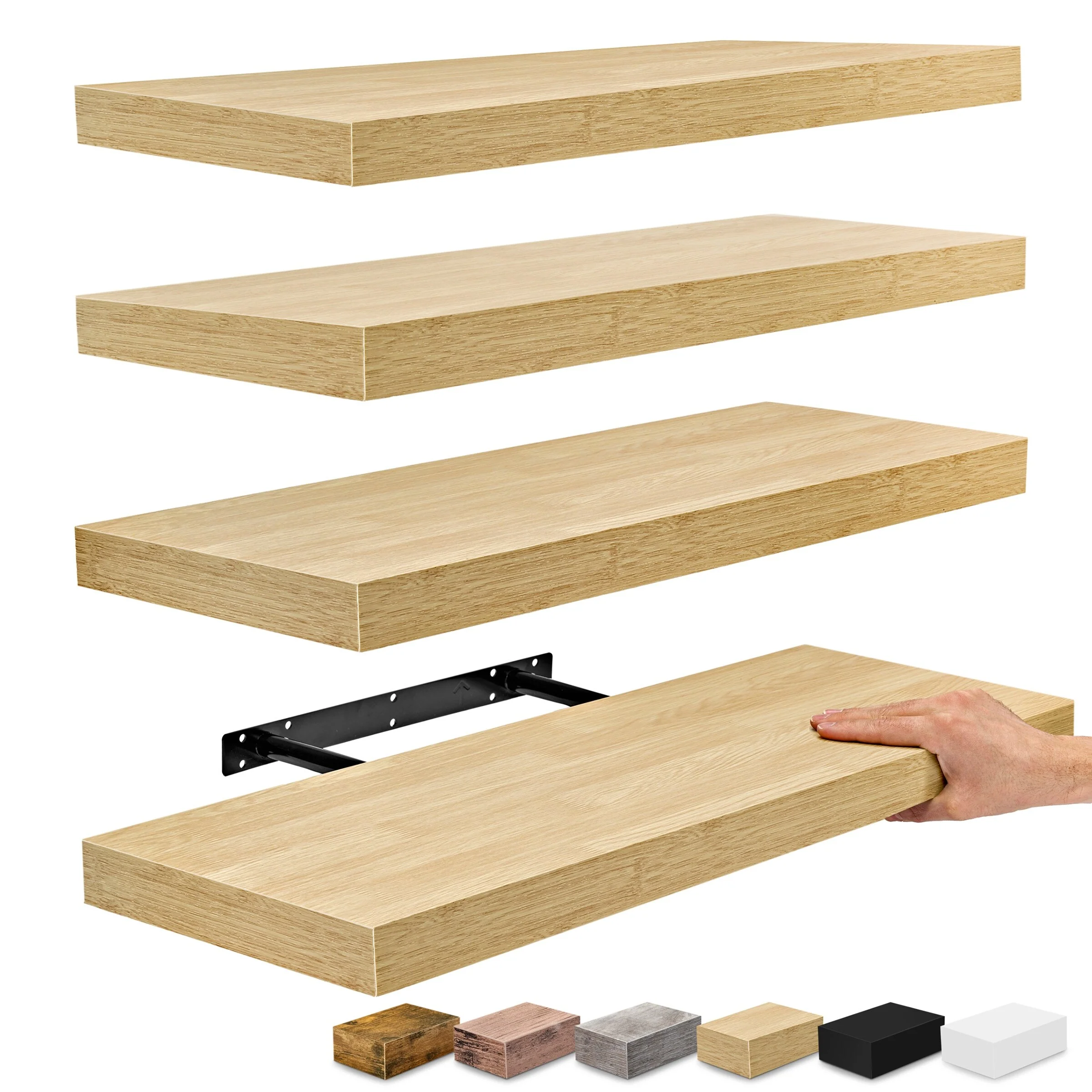 Sorbus Floating Wall Shelves Wall Mounted (4 Pack)
