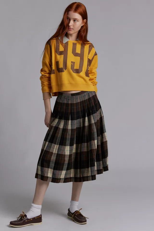 1998 Graphic Cropped Crew Neck Pullover
