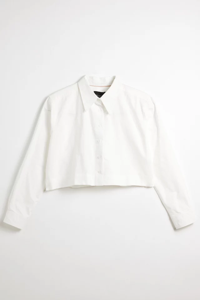 WILDFANG Essential Cropped Button-Down Shirt
