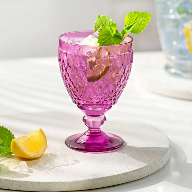 Boston Colored - Berry Water Goblet (Set of 4)
