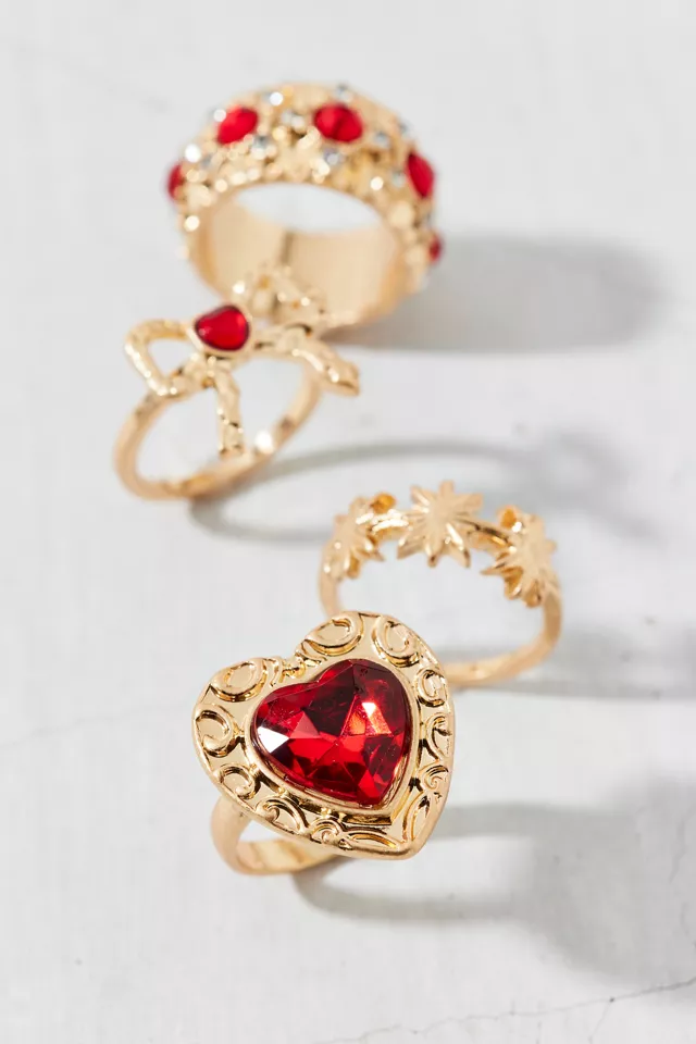 Aphrodite Rhinestone Ring Set