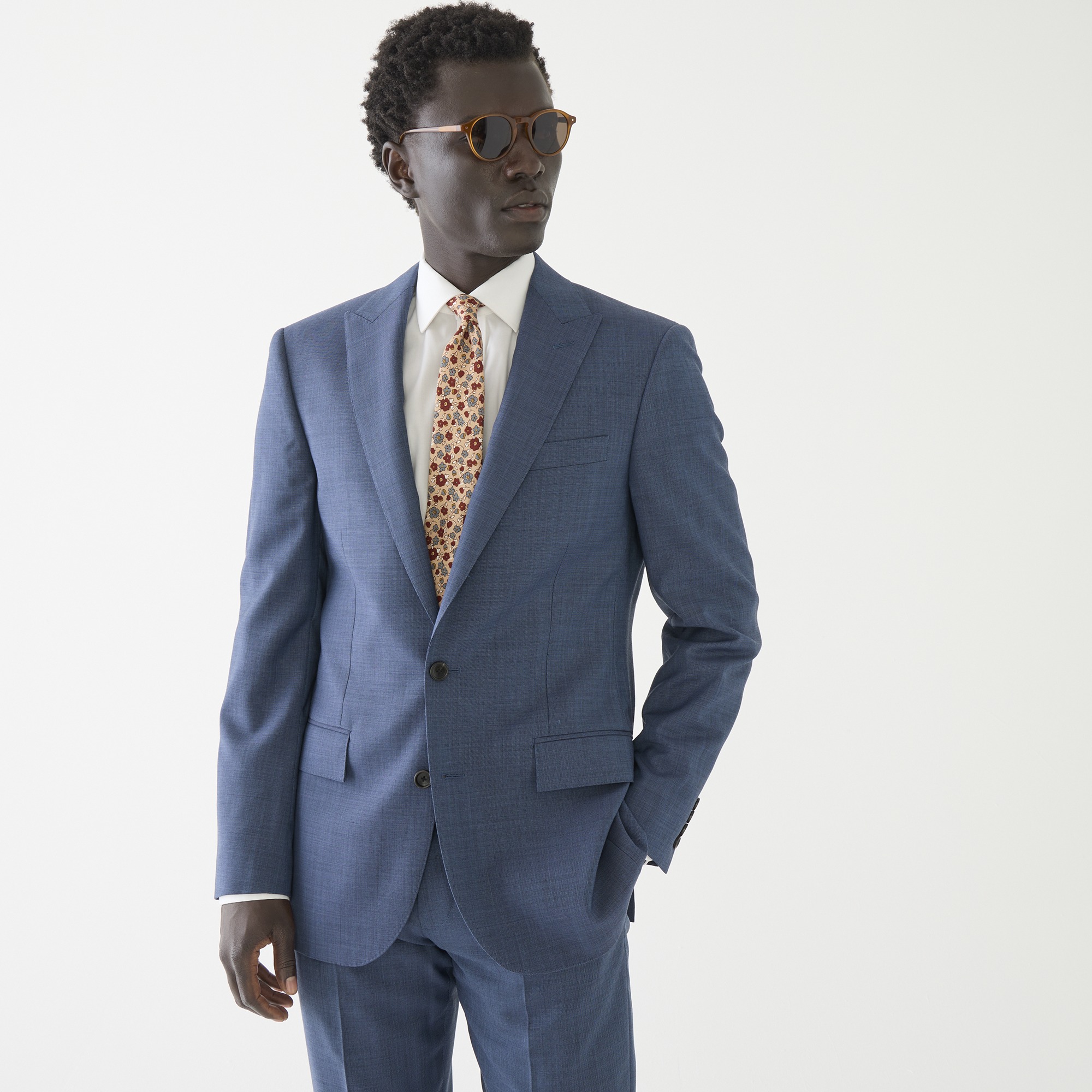Ludlow Slim-fit suit jacket in Italian stretch four-season wool blend