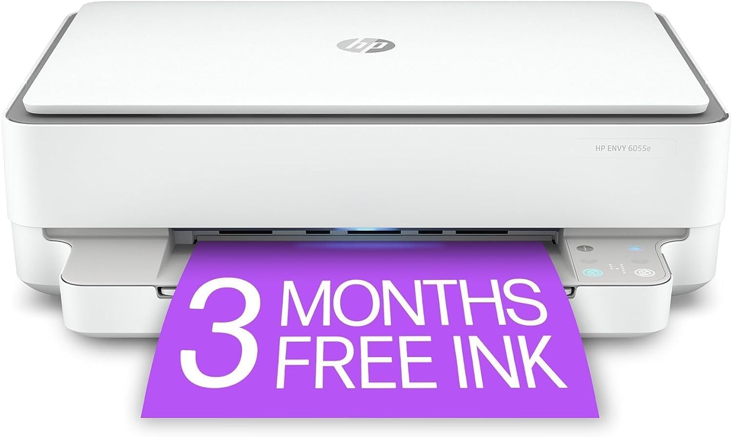 ENVY 6055e Wireless Color Inkjet Printer, Print, scan, copy, Easy setup, Mobile printing, Best-for-home, Instant Ink with HP+,white