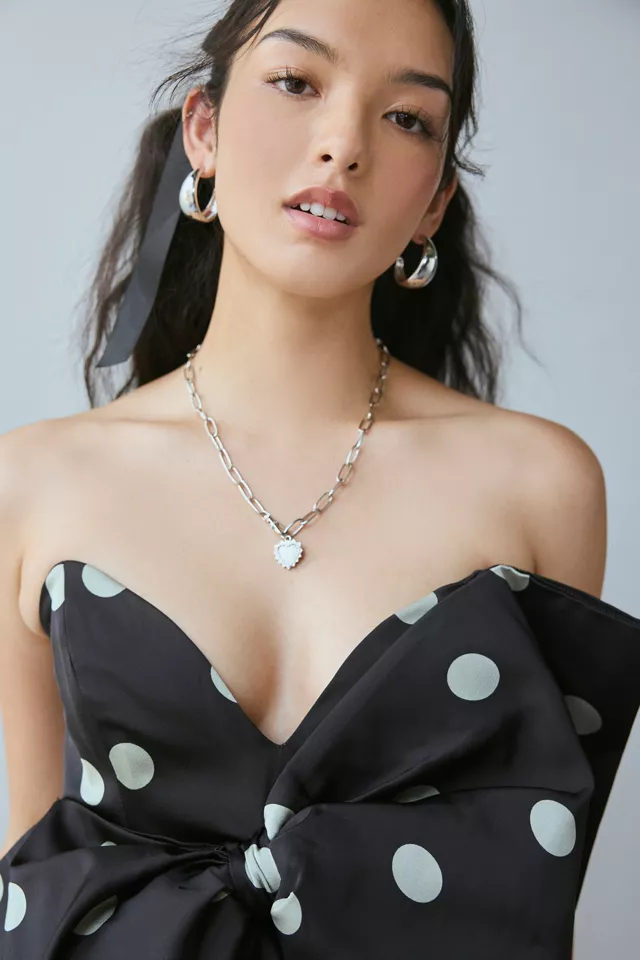 Bardot Brydie Bow Front Polka Dot Mini Dress