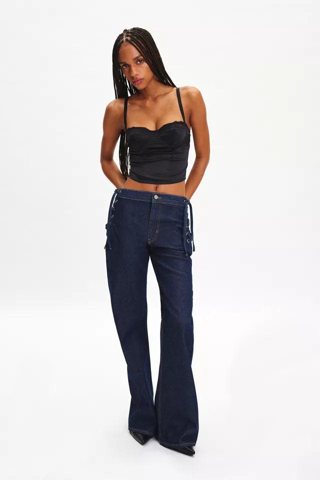 Out From Under Adriana Wear Me Out Satin Corset Bra