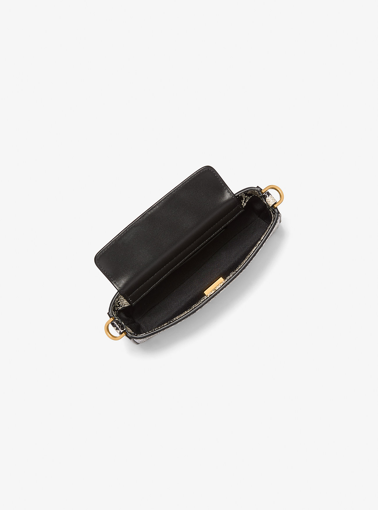 Bryant Small Snake Embossed Leather Convertible Pochette
