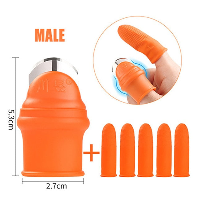 1 Set Silicone Finger Protector with Blade for Fruits Vegetable Thumb Knife Finger Guard Kitchen Gadgets Kitchen Accessories