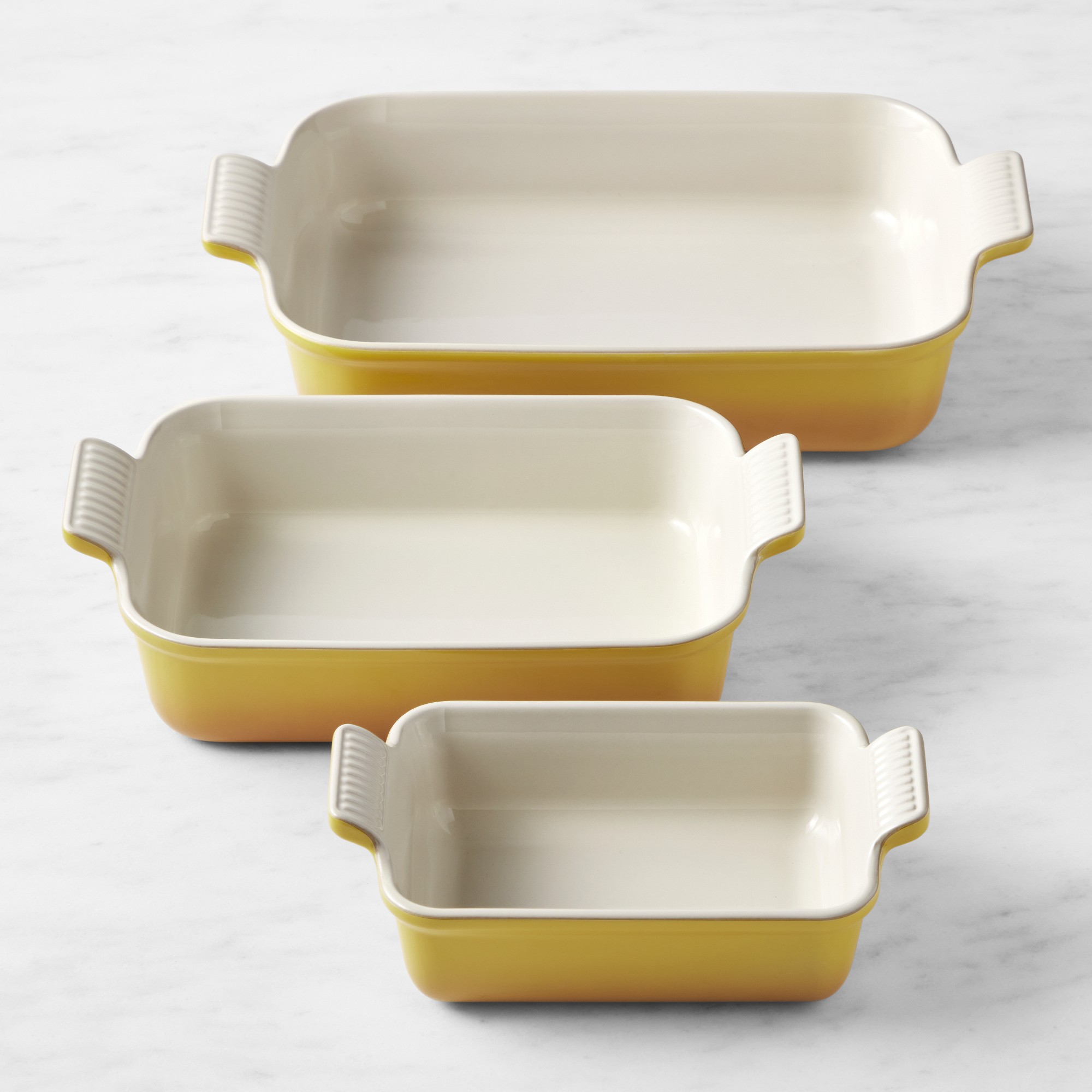 Heritage Open Rectangular Dishes, Set of 3