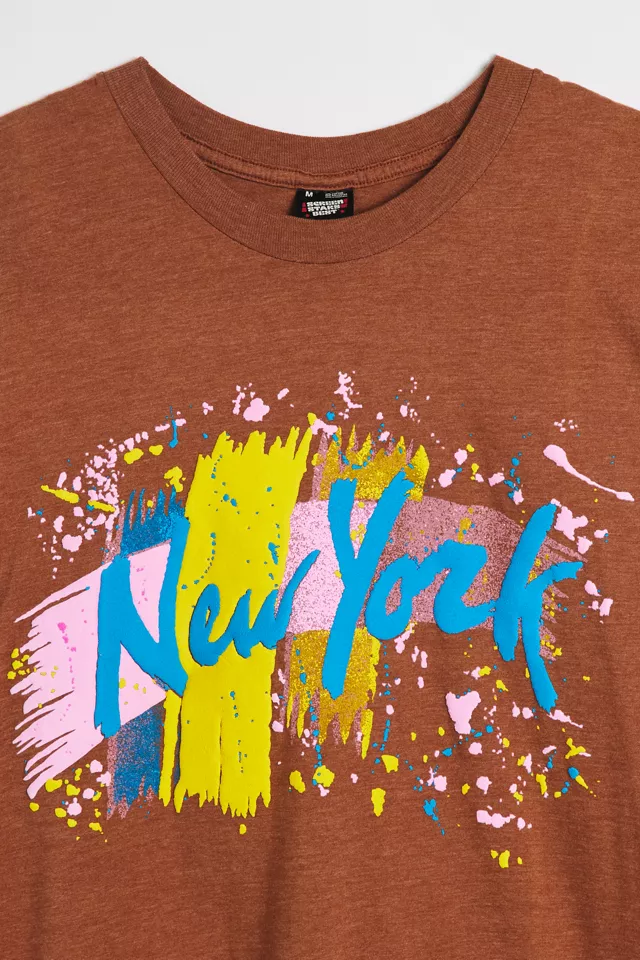 Screen Stars New York Paint Splatter Graphic Tee