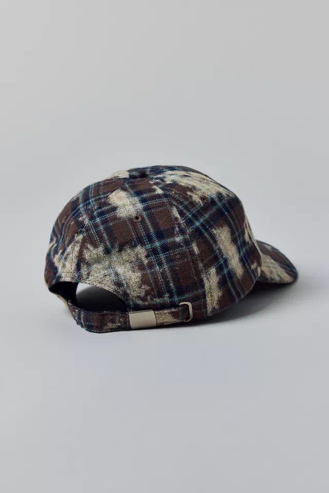 Bleached Plaid Baseball Hat
